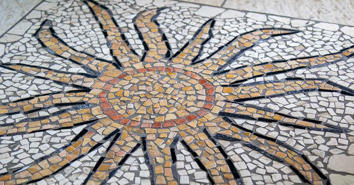 Mosaikarbeit Sonne