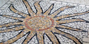 Mosaikarbeit Sonne